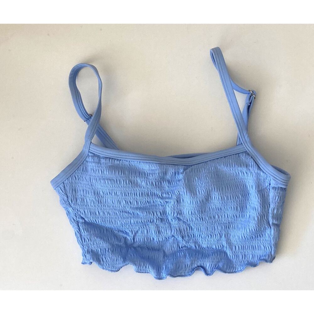 Xhilaration Pullover Scrunch No Wire Bikini Top Baby Blue Size XS/0 NEW